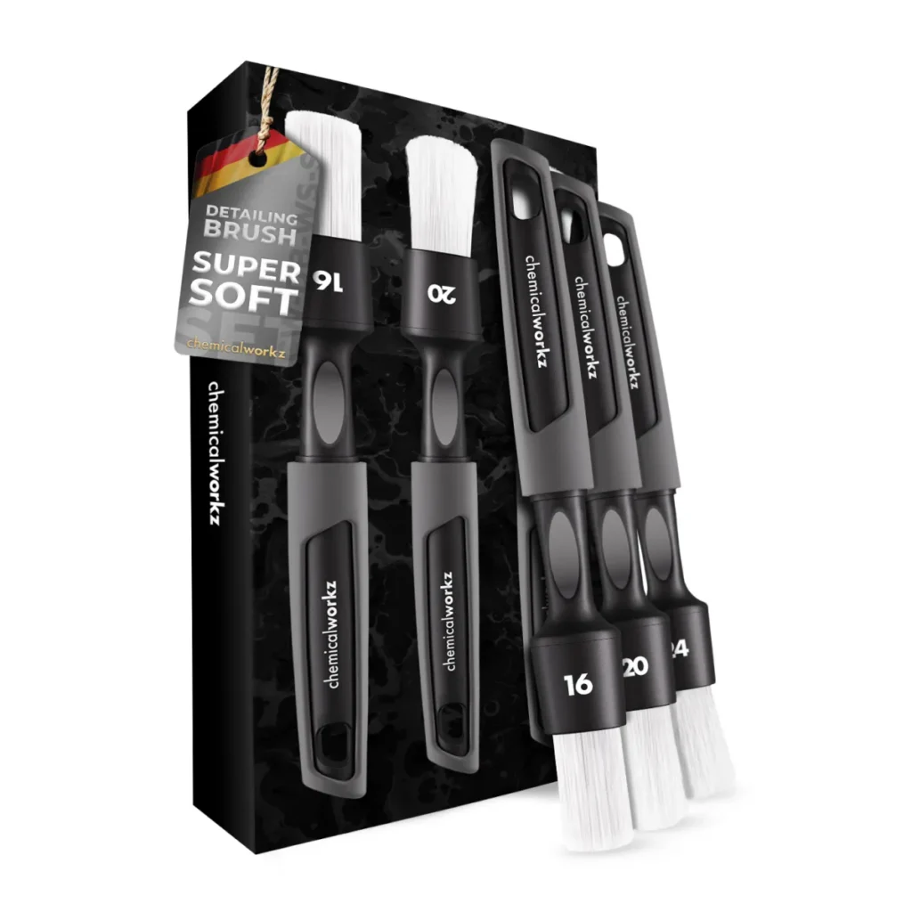 chemicalworkz Detailing Brush White Soft Brush Set – Комплект меки интериорни детайлинг четки