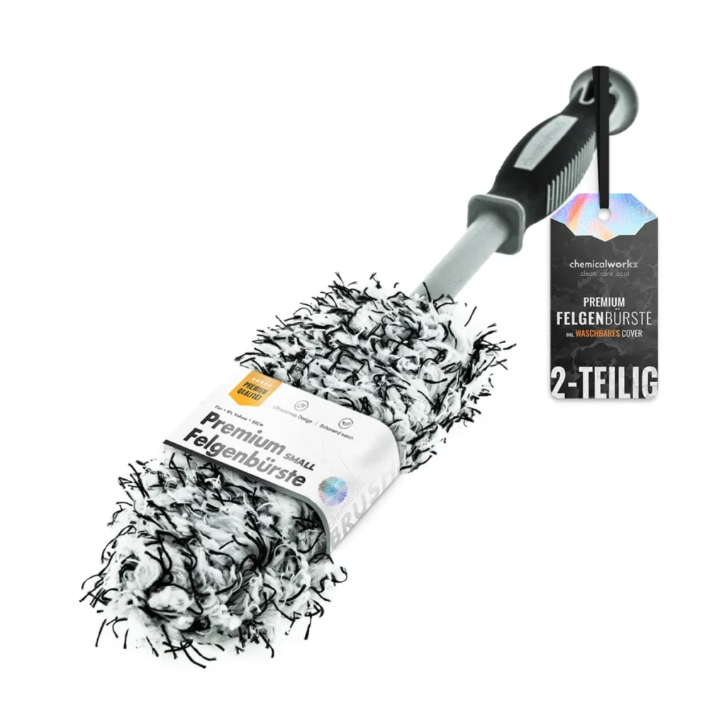 chemicalworkz Flat wheel brush small – Плоска микрофибърна четка за джанти с къса дръжка